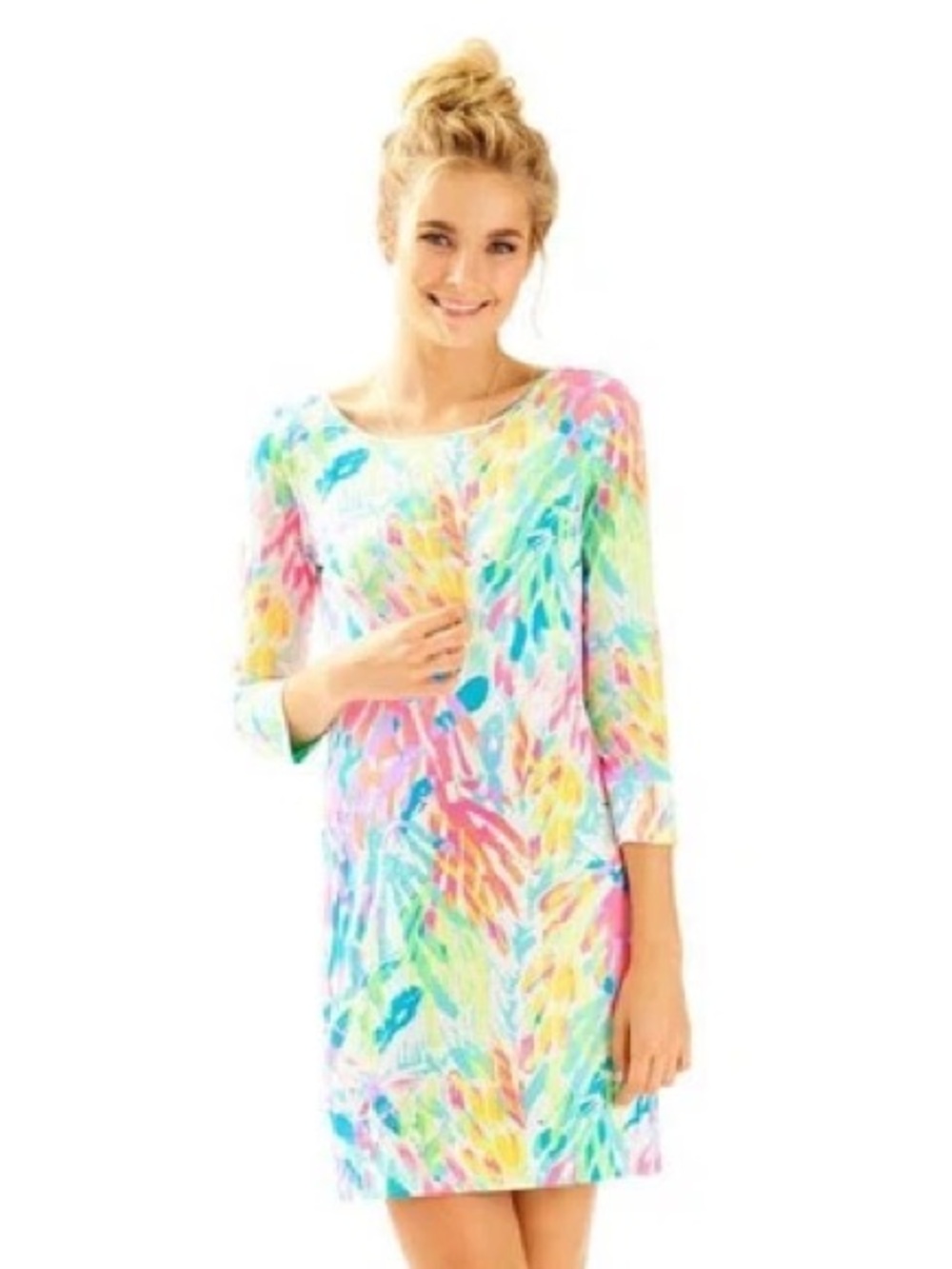 Lilly Pulitzer Pastel Multicolor Printed Dress